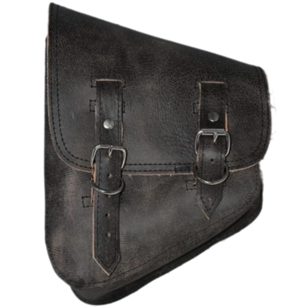 La Rosa Harley V Rod Left Side Saddle Bag - Rustic Black