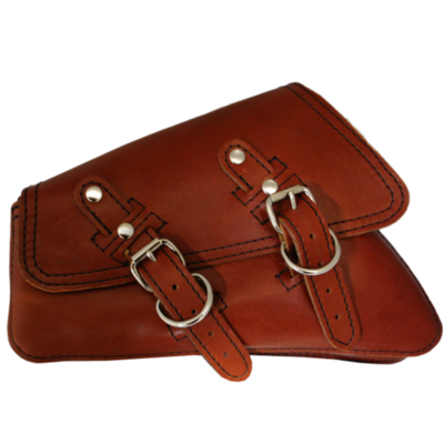 La Rosa Harley-Davidson Sportster Swing Arm Saddle Bag (Left & Right, Various Colors, Leather) - American Legend Rider