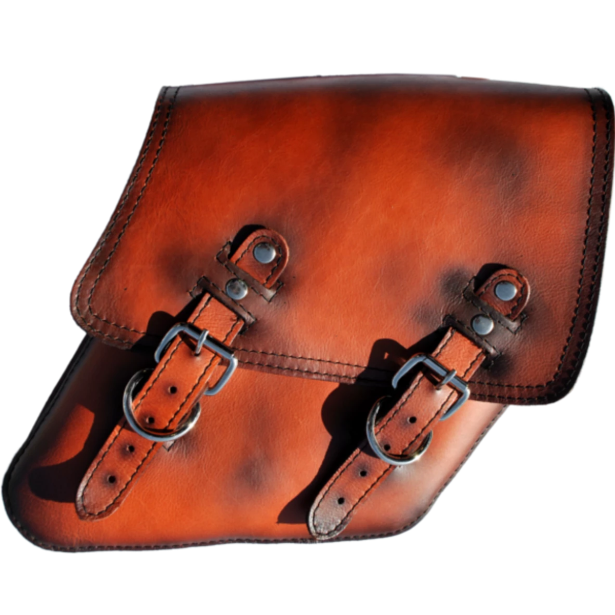 La Rosa Aged Leather Saddle Bag - American Legend Rider