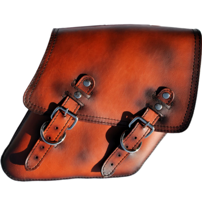 La Rosa Aged Leather Saddle Bag - American Legend Rider