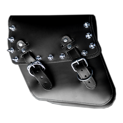 La Rosa Iron Cross Spikes Saddle Bag - American Legend Rider