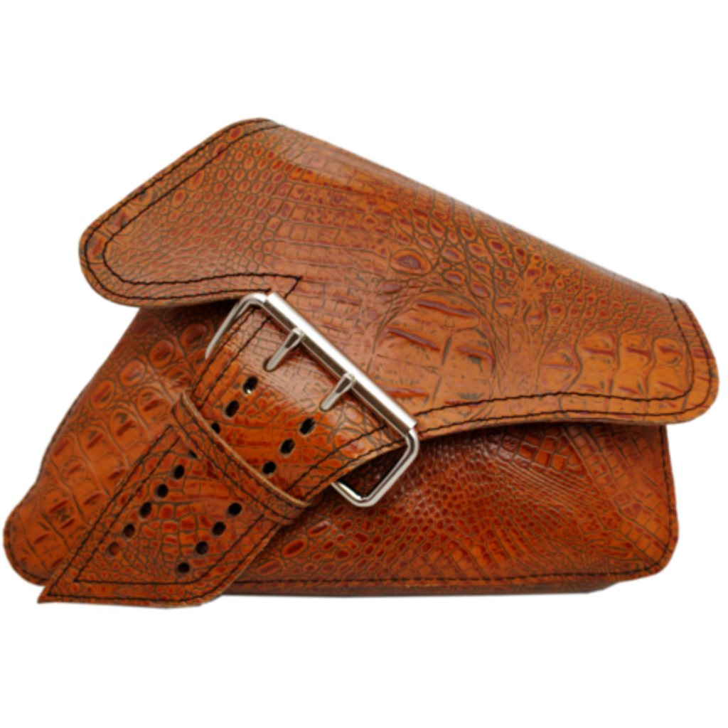 La Rosa HD Sportster Embossed Leather Saddle Bag