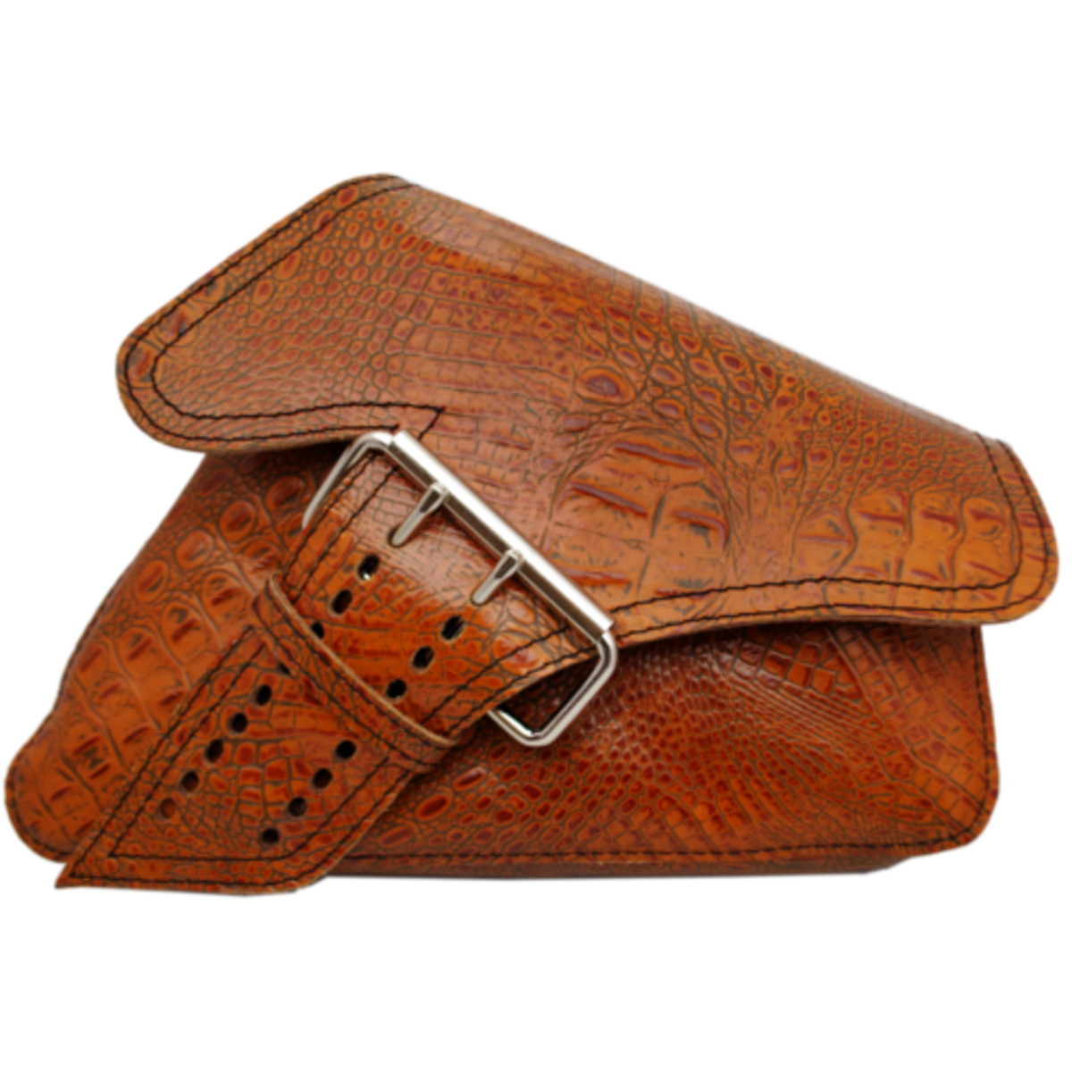 La Rosa HD Sportster Embossed Leather Saddle Bag - American Legend Rider