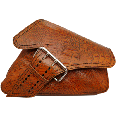 La Rosa HD Sportster Embossed Leather Saddle Bag - American Legend Rider