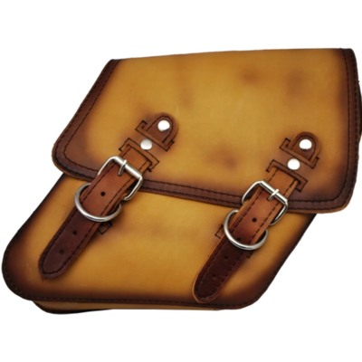 La Rosa Aged Leather Saddle Bag - American Legend Rider