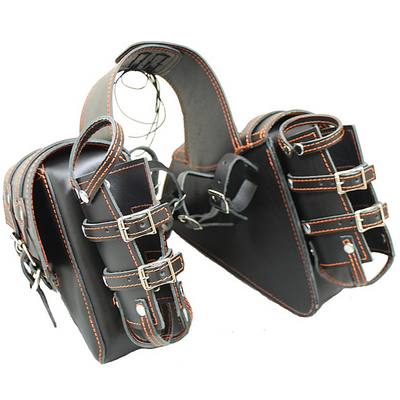 La Rosa Sportsters Throw Over Saddle Bag with Twin Fuel Bottle Holders