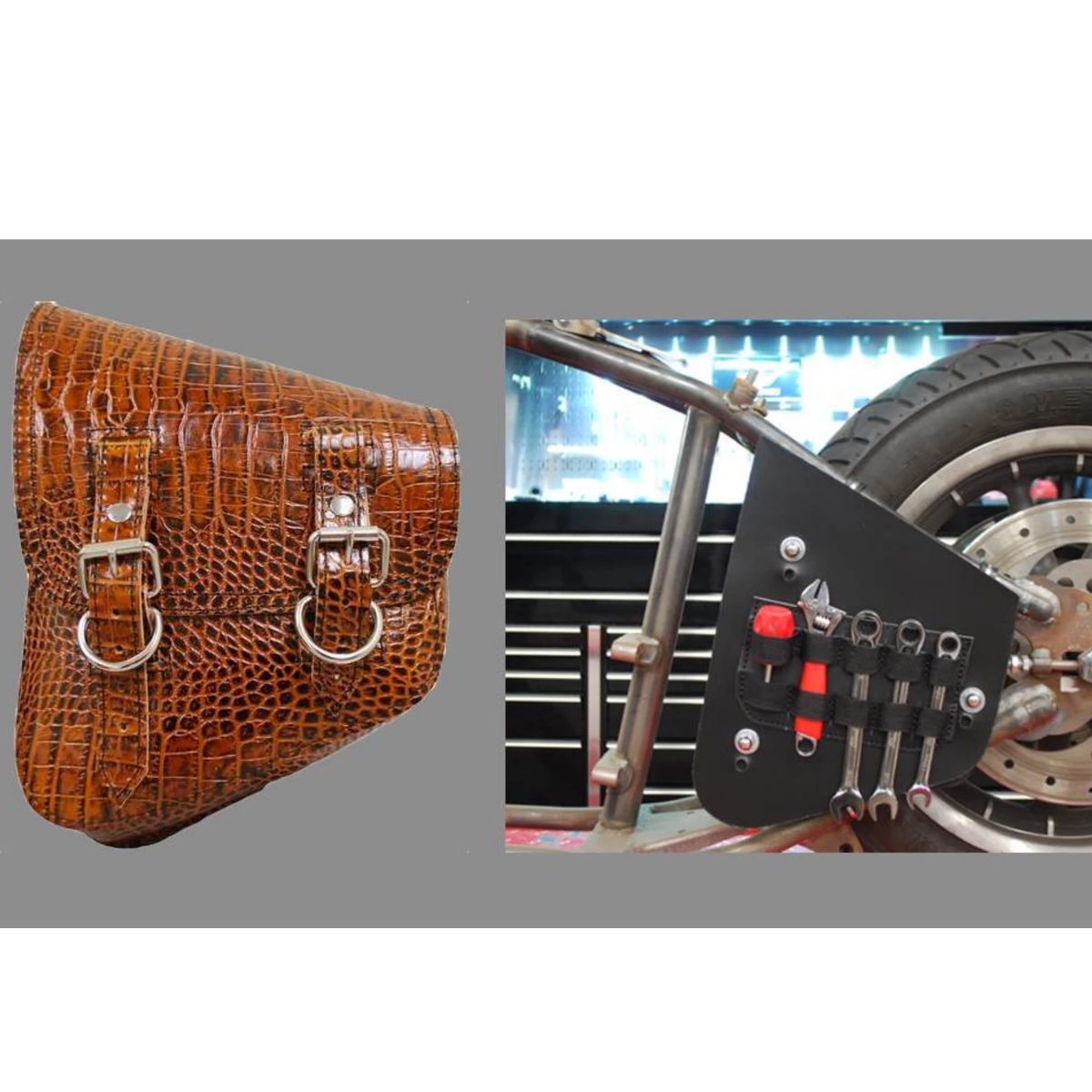 La Rosa All Softail Models Saddle Bag wiith Inside Tool Pouches - American Legend Rider