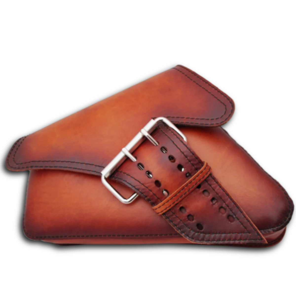 La Rosa HD Sportster Aged Leather Saddle Bag - American Legend Rider