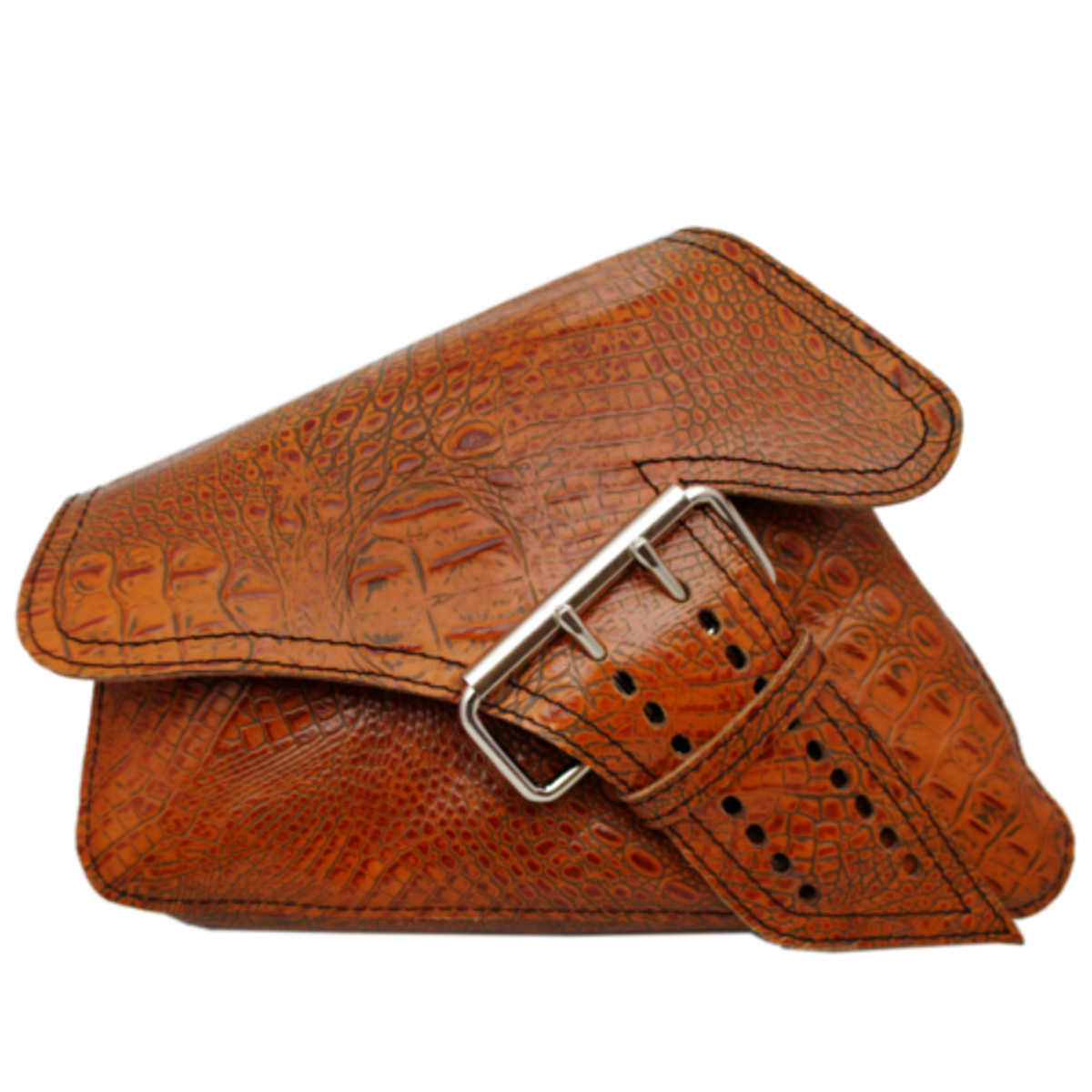 La Rosa HD Sportster Embossed Leather Saddle Bag - American Legend Rider