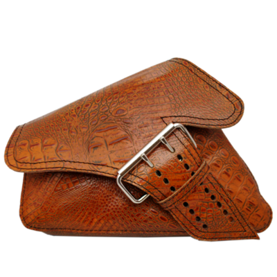 La Rosa HD Sportster Embossed Leather Saddle Bag - American Legend Rider