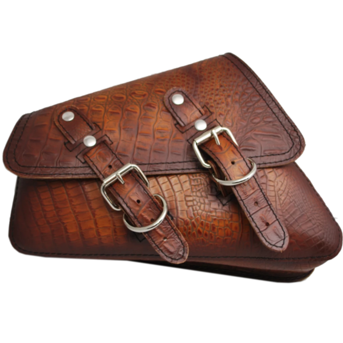 La Rosa Aged Leather Solo Saddle Bag - American Legend Rider