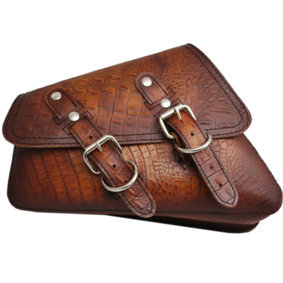 La Rosa Aged Leather Solo Saddle Bag - American Legend Rider