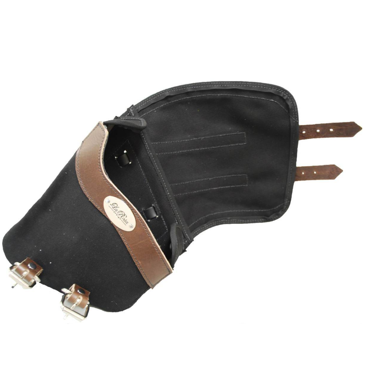 La Rosa Softail Canvas Leather Strap Swing Arm Bag