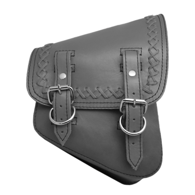 La Rosa Cross Laced All Softail Leather Plain Swing Arm Bag - American Legend Rider