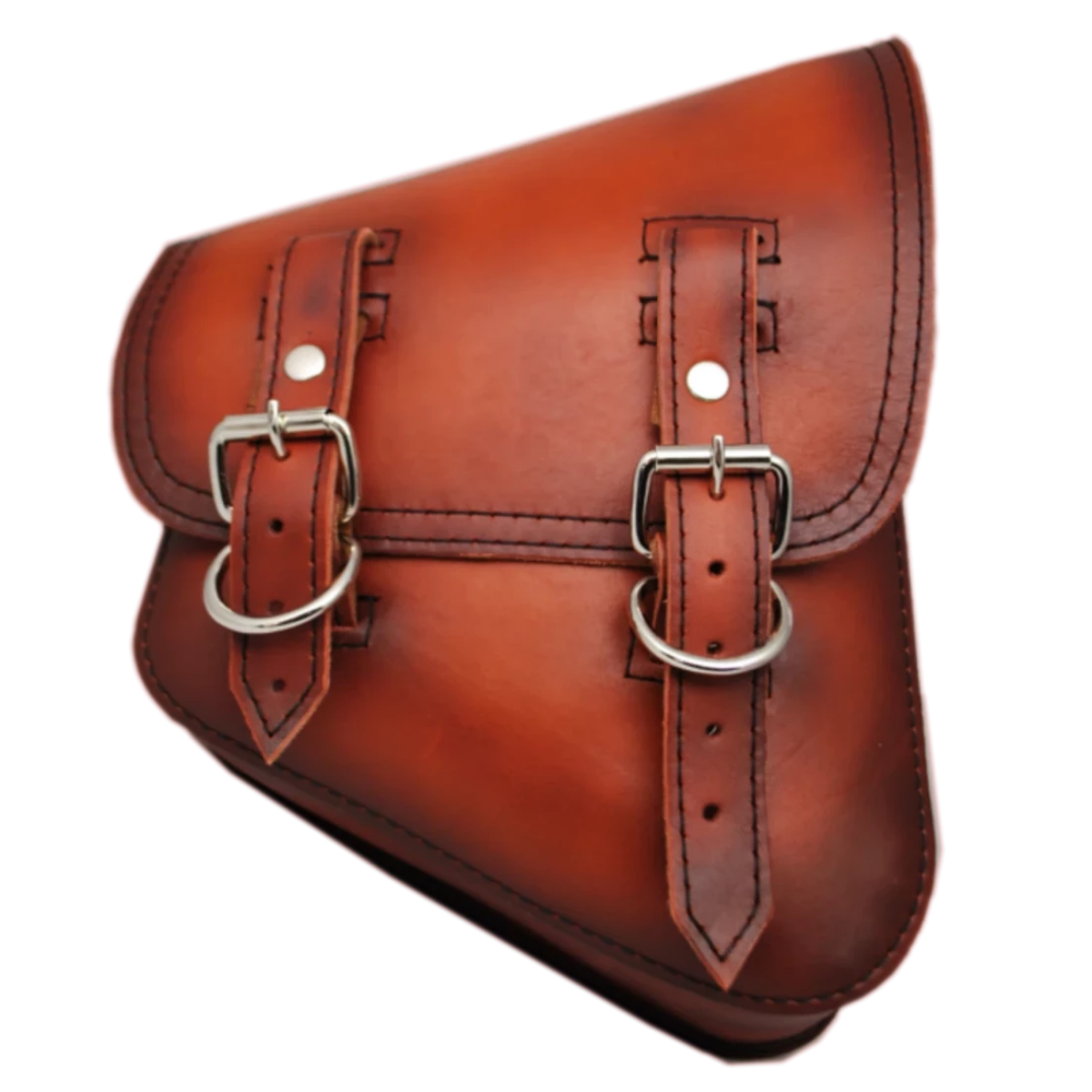 La Rosa All Softail Models Aged Leather Swing Arm Bag - American Legend Rider