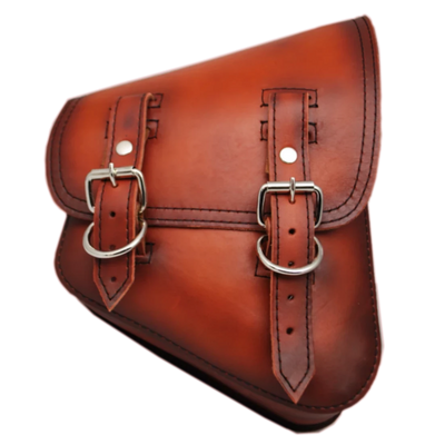 La Rosa All Softail Models Aged Leather Swing Arm Bag - American Legend Rider