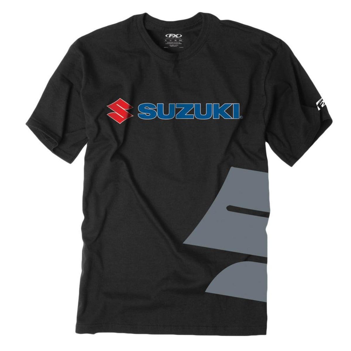 Factory Effex Men's Suzuki Big 'S' T-Shirt, Black - American Legend Rider