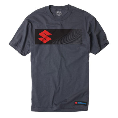 Factory Effex Men's Suzuki S-Bar T-Shirt, Charcoal Gray - American Legend Rider