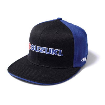 Factory Effex Suzuki Team Flex-Fit Hat, Black/Blue - American Legend Rider