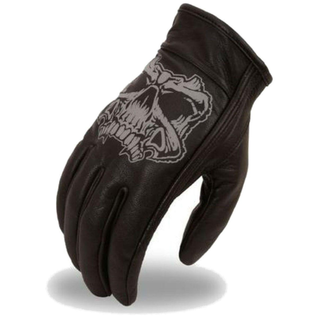 First Manufacturing Reflective Skull Gloves