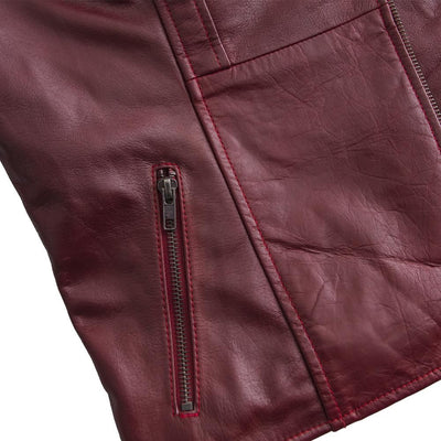 First Manufacturing Abigail Leather Jacket (Oxblood)