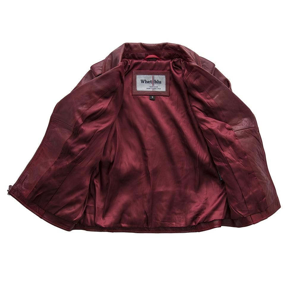 First Manufacturing Abigail Leather Jacket (Oxblood)