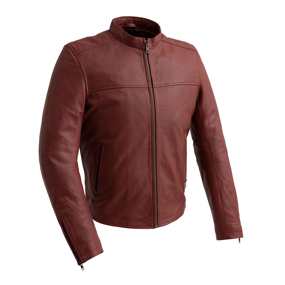 First Manufacturing Grayson Men's Leather Jacket (Oxblood)