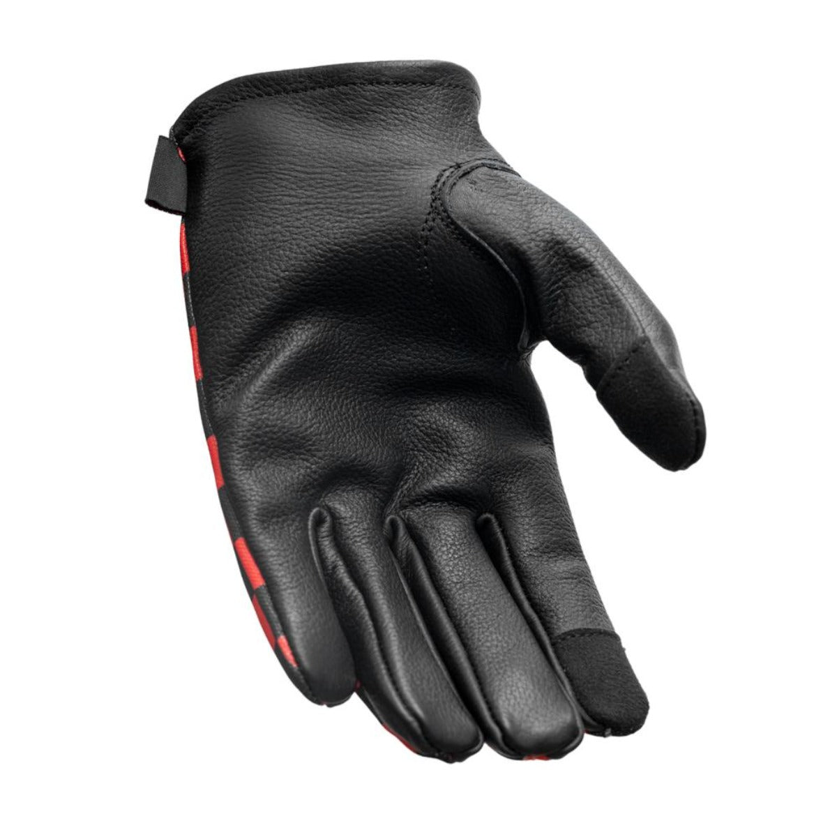 First Manufacturing Clutch - Men's Motorcycle Leather Gloves, Black/Red