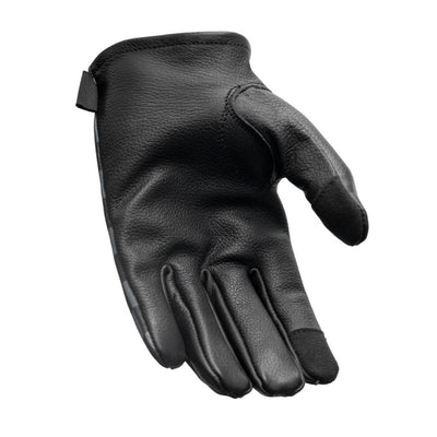 First Manufacturing Clutch - Men's Motorcycle Leather Gloves, Black/White