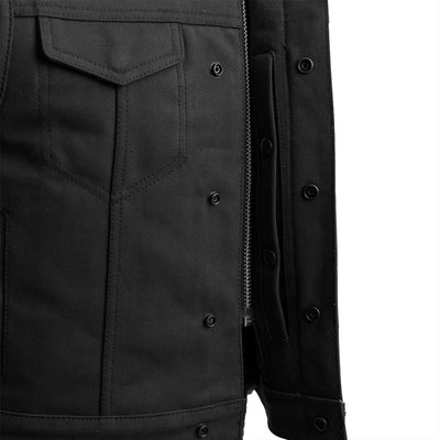 First Manufacturing Lowside Twill - Men's Motorcycle Twill Vest (Black)