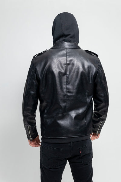 First Manufacturing Ralph - Men's Vegan Leather Jacket, Black