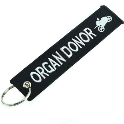 Motorcycle Tag Keychain, Zinc Alloy & Polyester - American Legend Rider