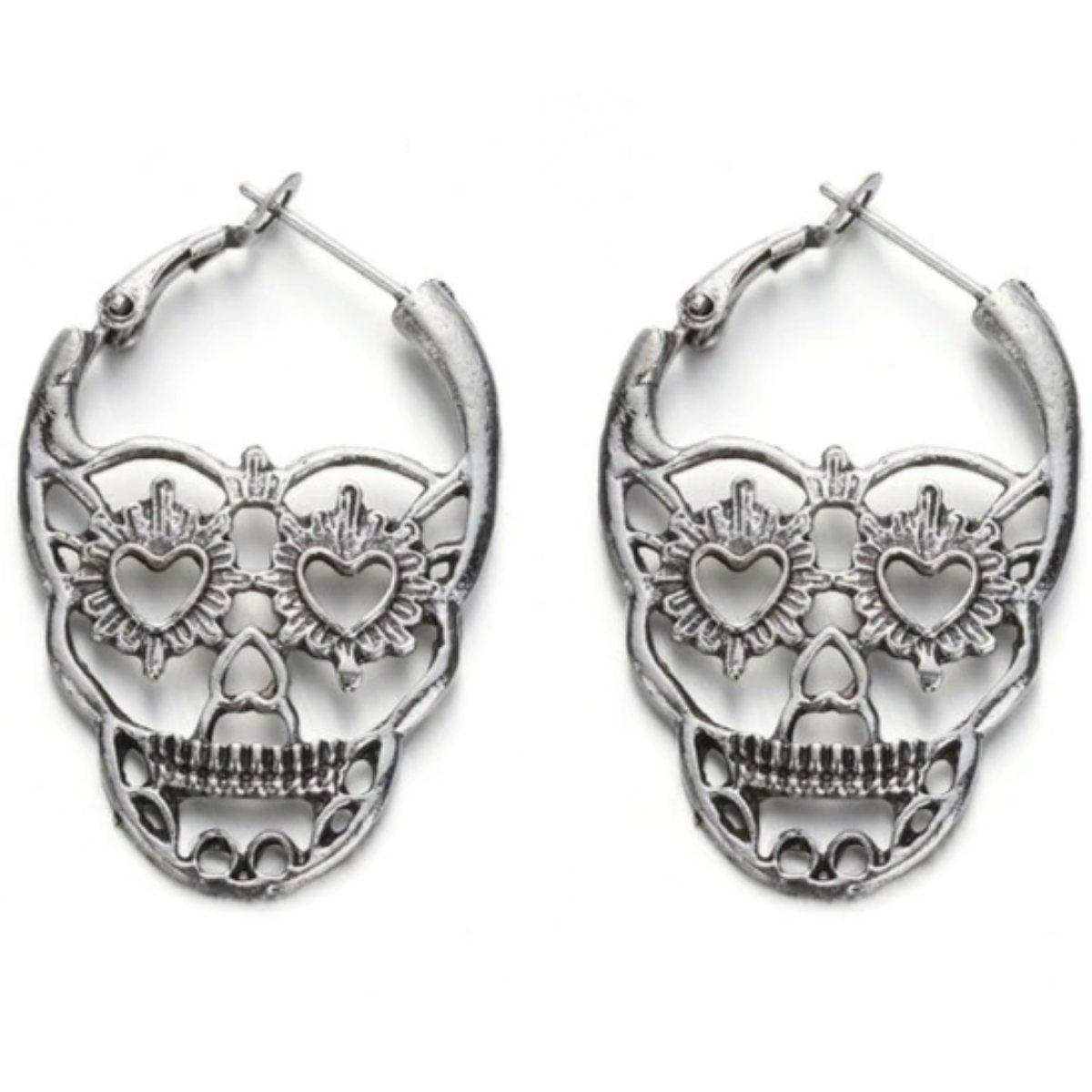 Gothic Skull Earrings - American Legend Rider
