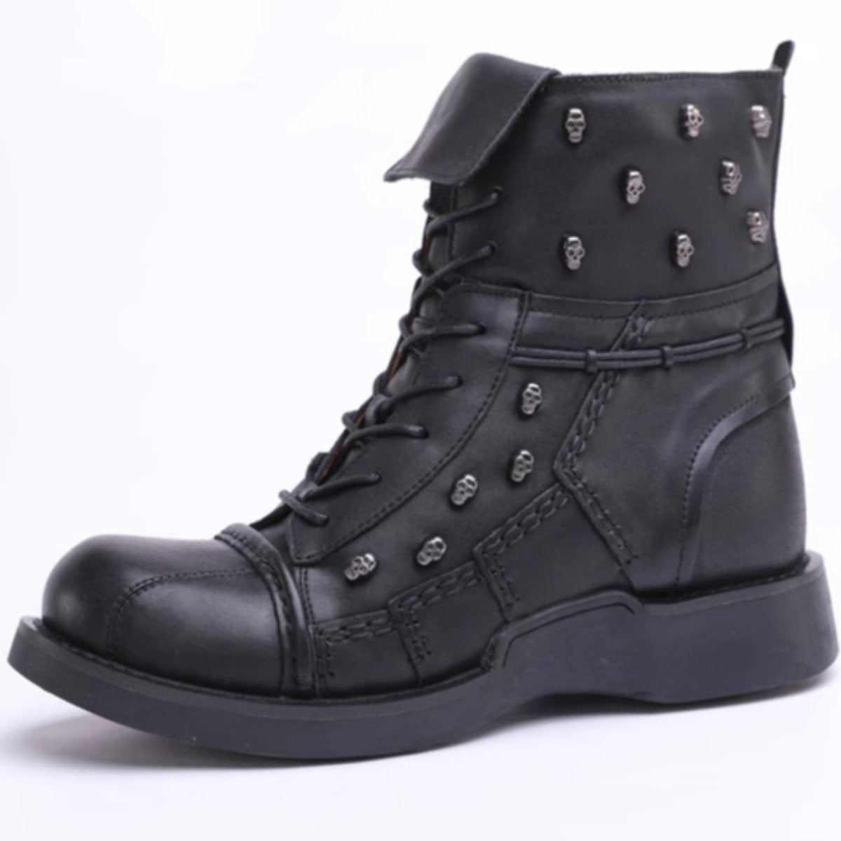Lace Up Skull Boots