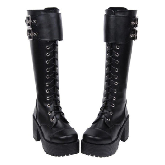 Women's Gothic Punk High Boots - American Legend Rider