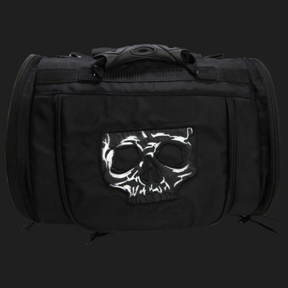 Vance Leather Medium Textile Trunk Bag with Skull Design