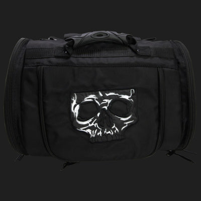 Vance Leather Medium Textile Trunk Bag with Skull Design