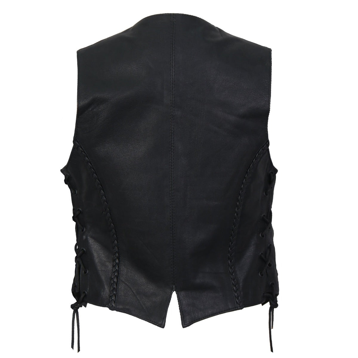 Hot Leathers Women's Black Leather Vest