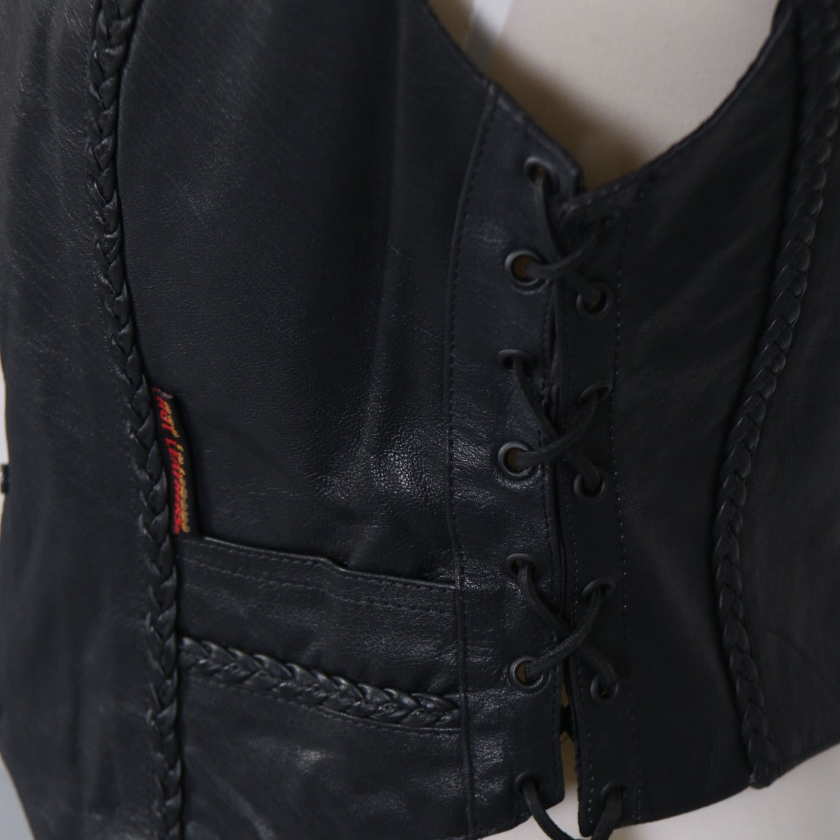Hot Leathers Women's Black Leather Vest