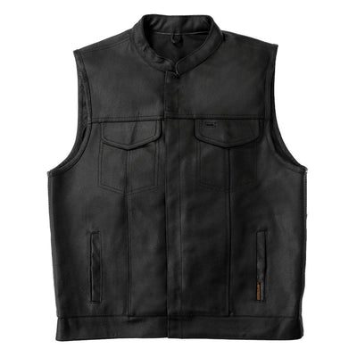 Hot Leathers Men's Zip And Snap Club Style Vest - American Legend Rider