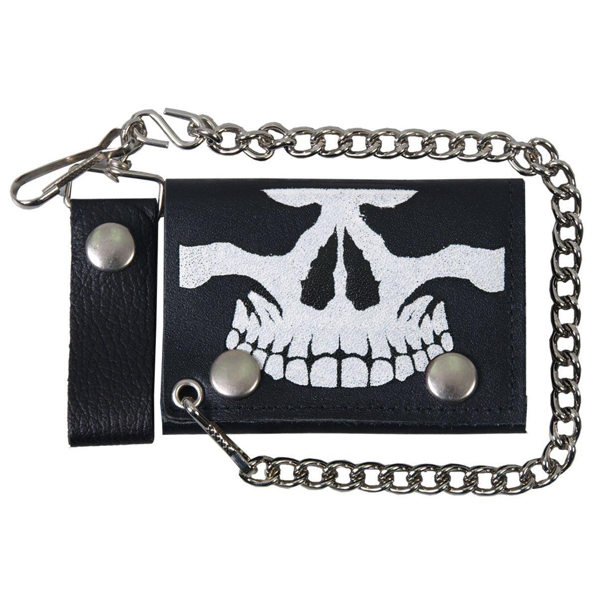 Hot Leathers Skull Leather Wallet - American Legend Rider