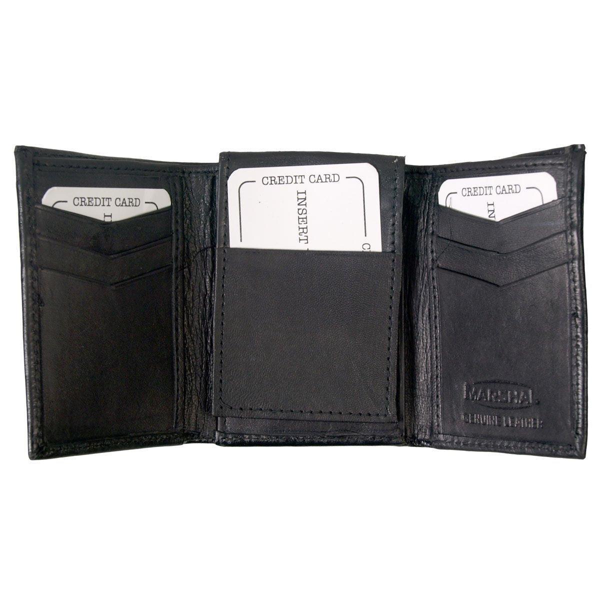 Hot Leathers Leather Tri-Fold Wallet - American Legend Rider