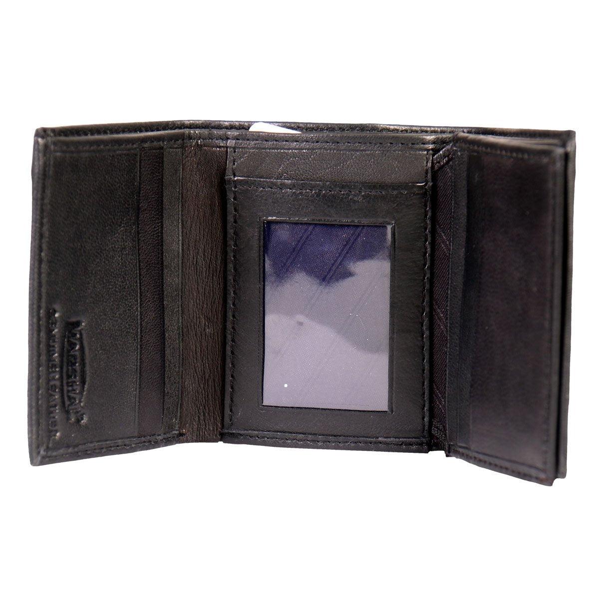 Hot Leathers Rfid Tri Fold Leather Wallet - American Legend Rider