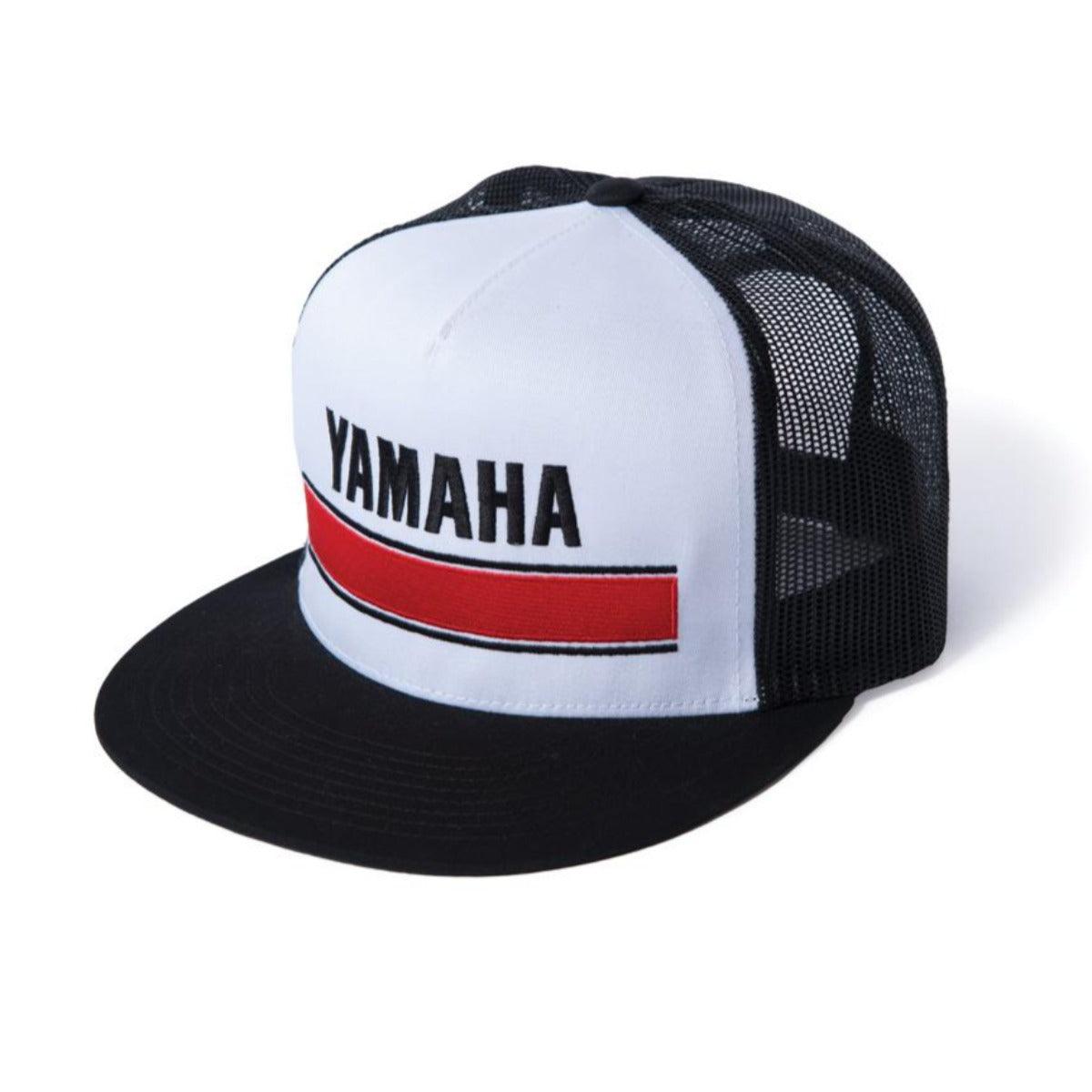 Factory Effex Yamaha Vintage Snapback Hat, White/Black - American Legend Rider